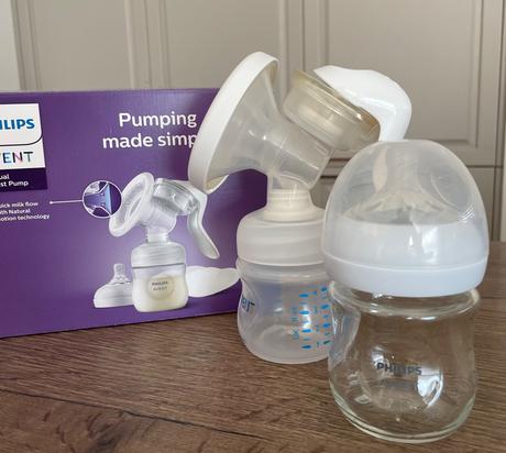 Philips avent odsavacka + sklenena flasa, 
