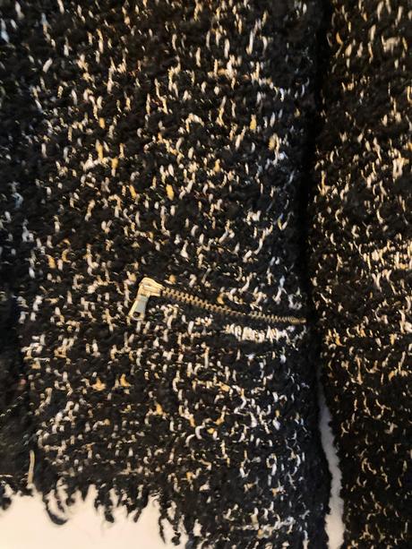 Zara - čierne boucle sako kabátik - veľkosť m, zara,m