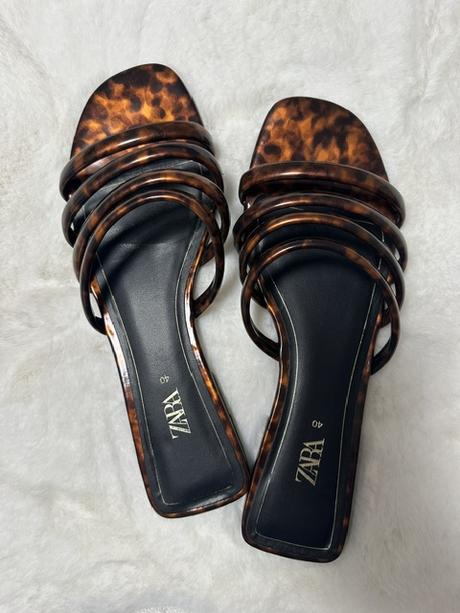 Hnedo-medené šľapky zn. zara, zara,40