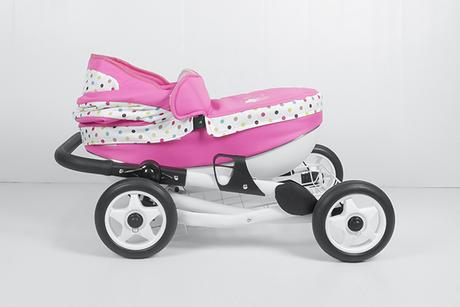 Kočík pre bábiky - amarantový,