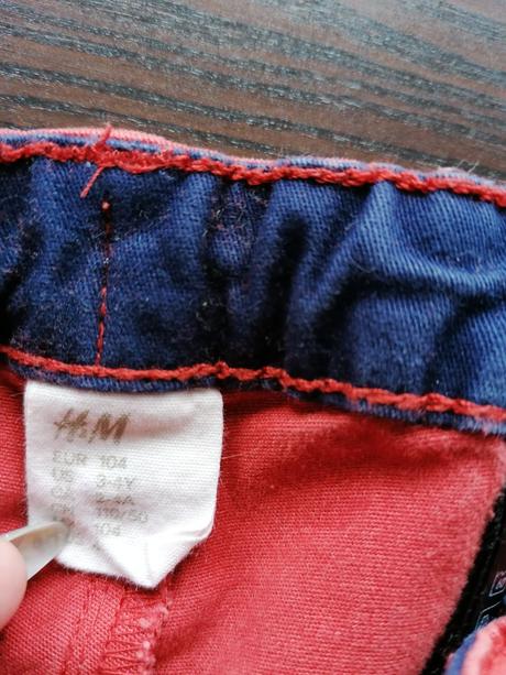 Tehlové nohavice, h&m,104