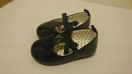 Nové čierne lakové balerínky h&m č. 18-19, h&m,18 / 19