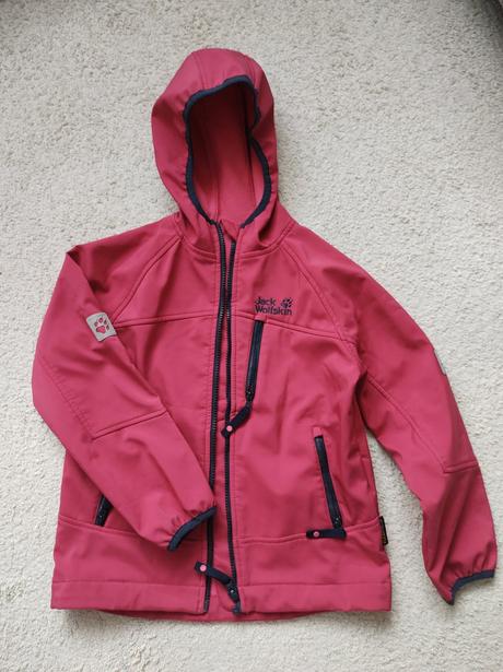 Softshellova bunda, jack wolfskin,128