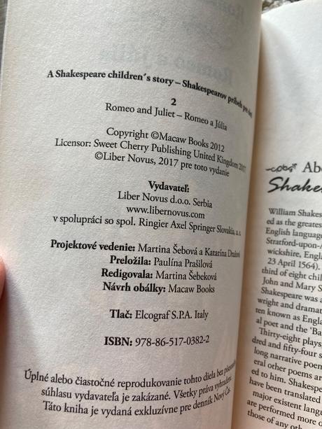 Macbeth a romeo a júlia (bilingválne), 