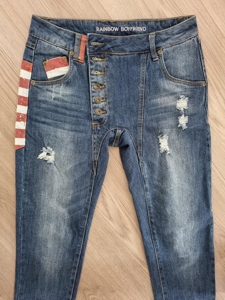 Boyfriend rifle / džínsy, 36
