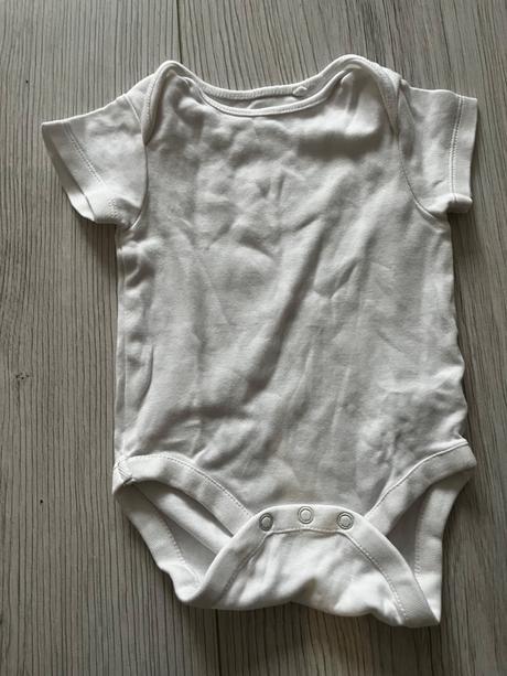 Balík (3 kusy) biele body krátky rukav, next,68