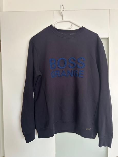 Modrá mikina boss orange, hugo boss,s