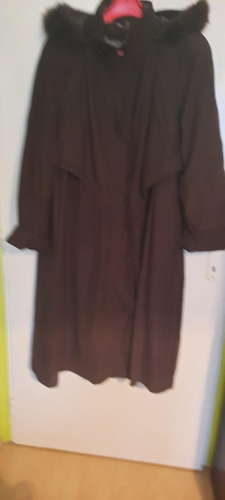 Kabát dlhý,  kapuca odpínateľná - vel. 44, 44