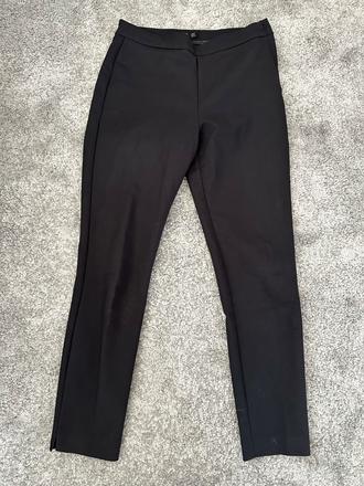 Stradivarius čierne slim fit nohavice 34, stradivarius,34