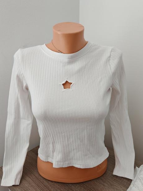 Cropp top biely sadne od 152-m, 