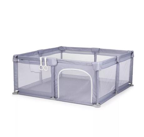 Nová ohrádka pre deti béžová / sivá 200x180 cm + v, šírka (cm): 180,dĺžka (cm): 200