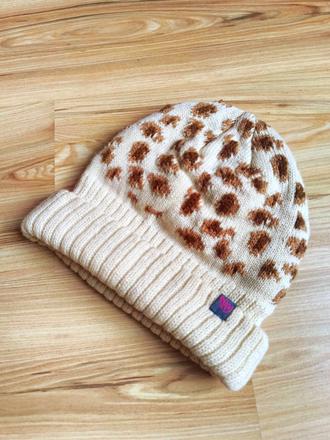 Zimná čiapka leopardí vzor, xs