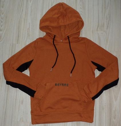 Oranžová mikina s kapucňou, v. m/l, 38 - xl