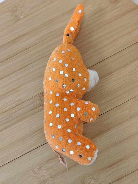 Trblietavý plyšový oranžový zajko pms london 17 cm,
