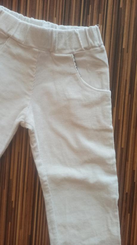 Biele mencestrove nohavice 92/98, 92