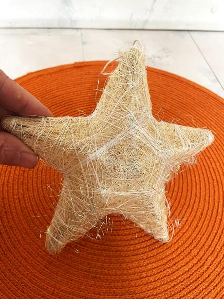 Veľká sisalová trblietavá hviezda 3d-17 x17 cm,