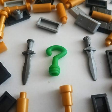 Lego zbrane a doplnky, aj vzácna palička riddlera,