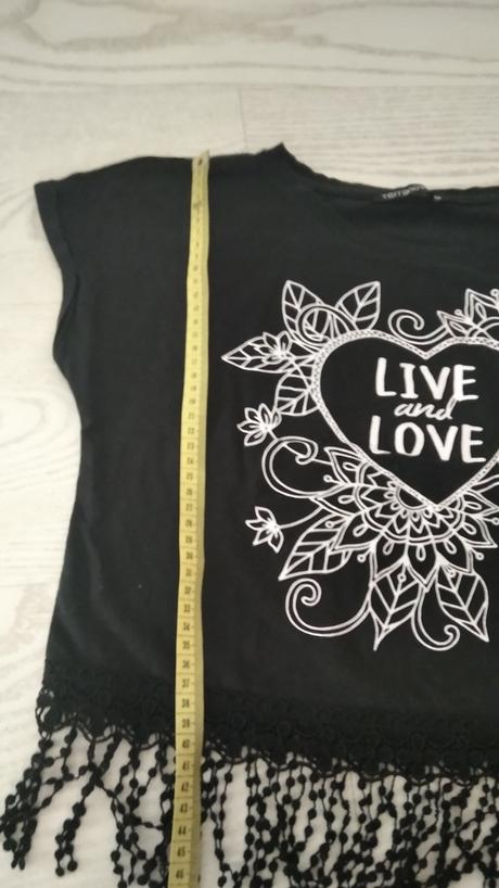 Čierne tričko so srdiečkom, terranova,m