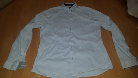 Košeľa s jemným prúžkom, h&m,xl