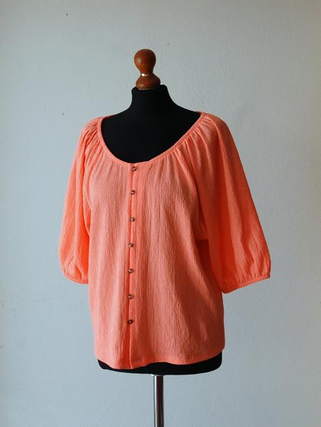 Letná mušelínová blúzka v koralovej farbe, f&f,xl
