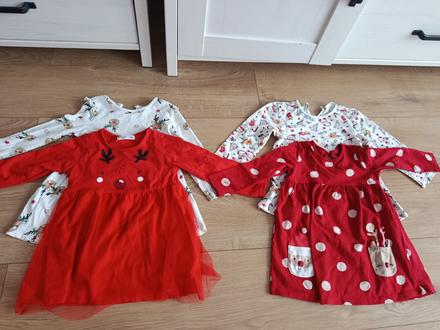 Vianočné šatky 92 v super stave, pepco,92