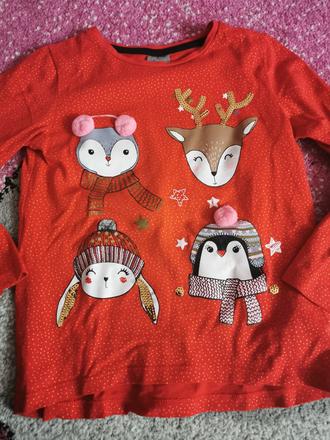 Vianočné tričko 4-5rokov, pepco,110