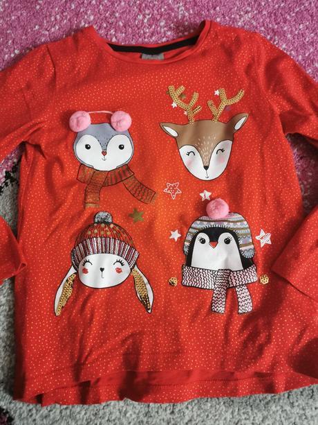 Vianočné tričko 4-5rokov, pepco,110