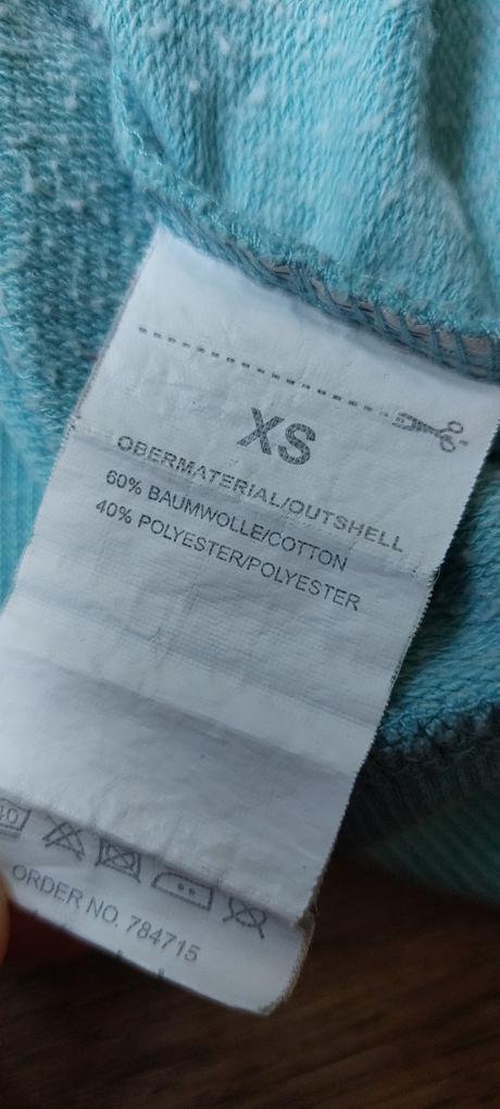Tyrkysová mikina, xs