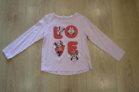 Tričko s dlhými rukávmi minnie, h&m,110