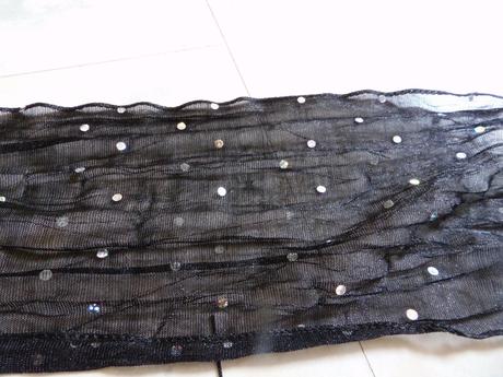 Šatka okolo krku s flitrami, l