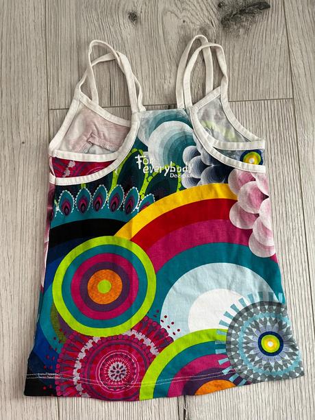 Farebné desigual tričko na tenké ramienka, desigual,104