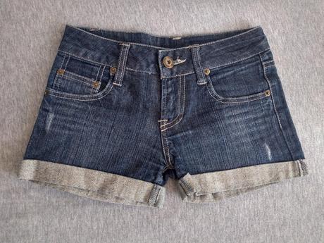 Riflové kraťasy denim, denim,128