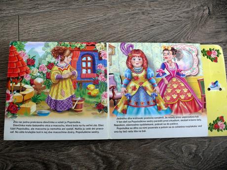 Kniha - leporelo - popoluška - krásne ilustrácie, 