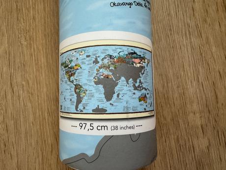 Stieracia mapa sveta 97,5x56 cm v tubuse, 