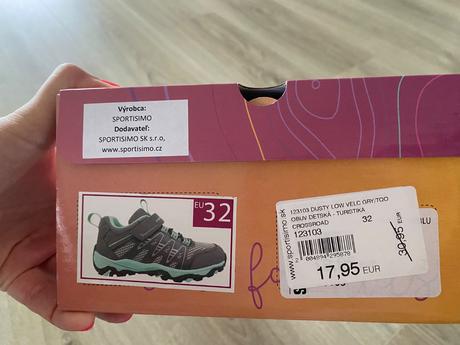 Turistické topánky, 32