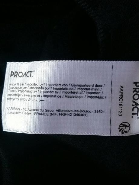 Športová čierna mikina proact, kariban, l, kariban,l