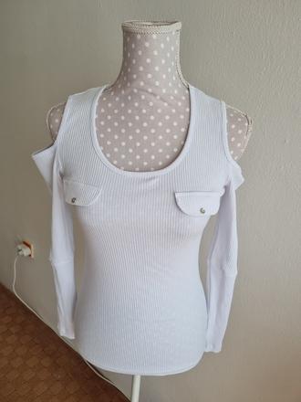 Elastický biely top s, s