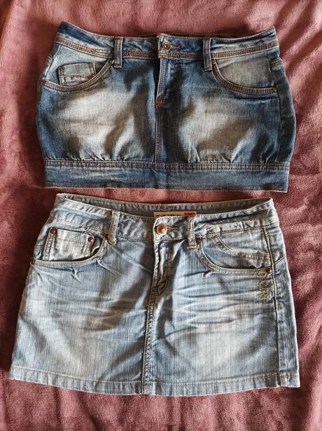 Riflové mini sukne, s