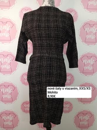 Nové šaty s viazaním xxs/xs, mohito,xs