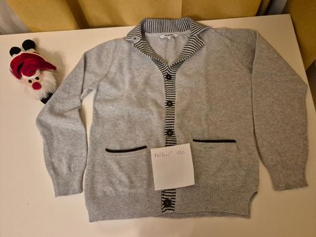 Sivý svetrík v.130 pre chlapcov, primigi,134