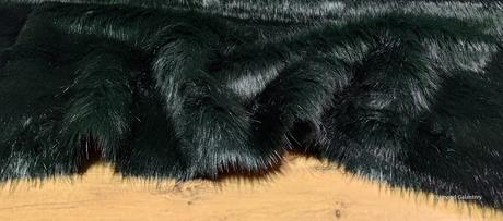Kožušina huňatá - dark emerald - cena za 10 cm, 15,