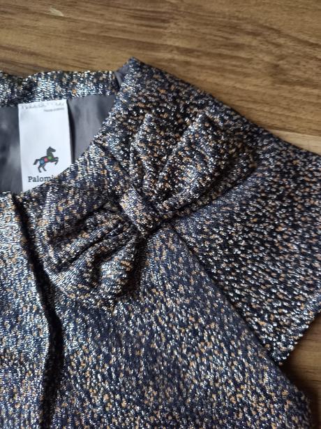 Strieborné šaty s mašľou, palomino,134