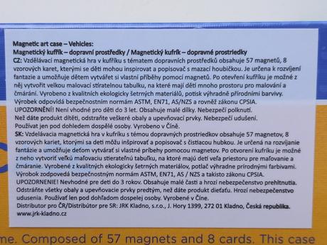Mieredu magnetický kufrík - dopravné prostriedky, 