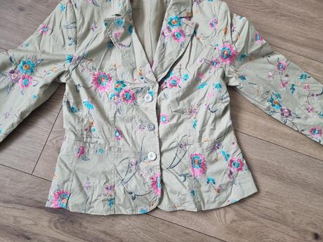 Okerové vyšívané sako heine 36, 36