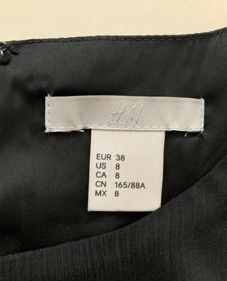 H&m šaty s volánmi a kamienkami 36/38, h&m,s