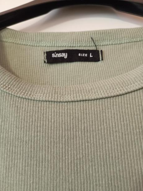 Zelený crop top, sinsay,l