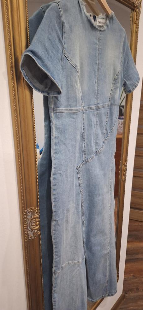Riflové šaty zara m/l, zara,l