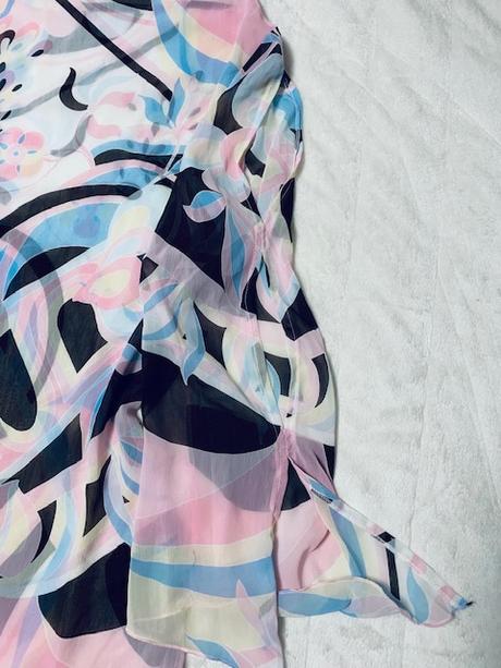 Šifónová tunika asymetrického strihu, m