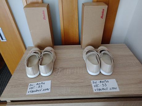 Dievčenské balerínky zn.bata veľ.33, baťa,33