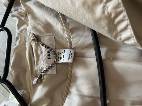 Béžový trenčkot, h&m,s